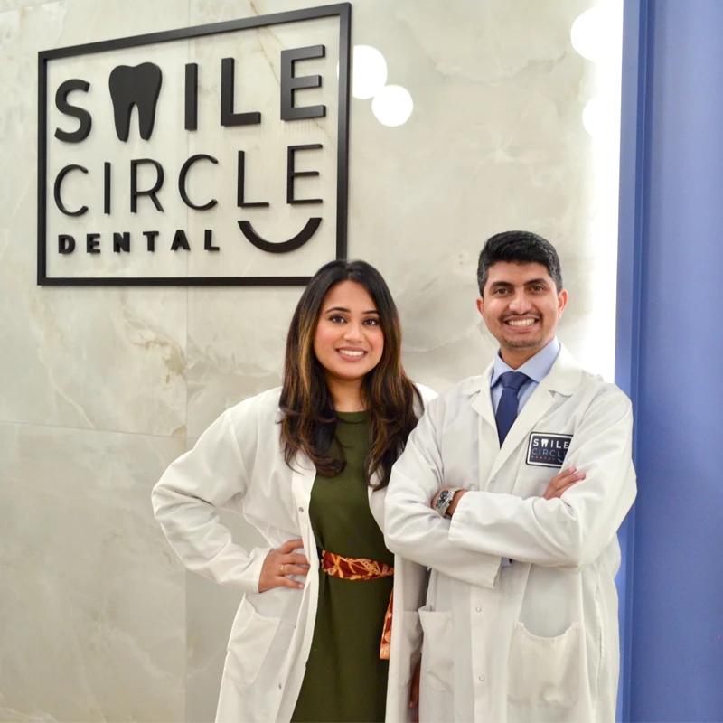 Drs. Amjad Ali and Naela Sayeeduddin, the dentists at Smile Circle Dental